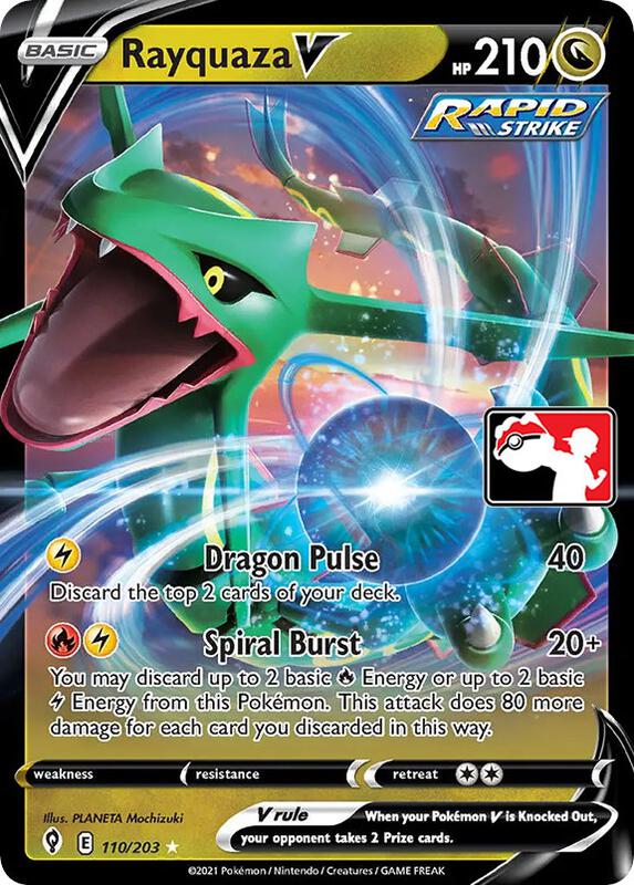 Rayquaza V Pokemon card from Prize Pack Series Cards