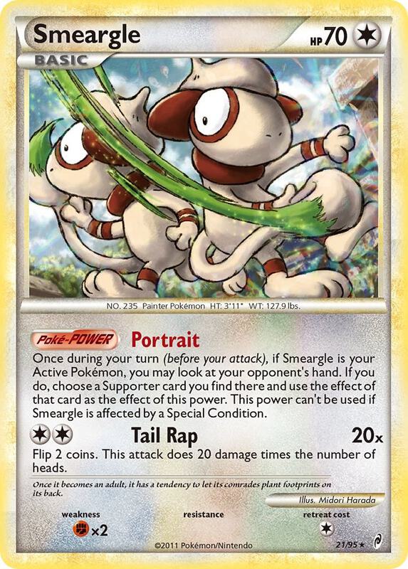 Smeargle Pokemon card from Call of Legends