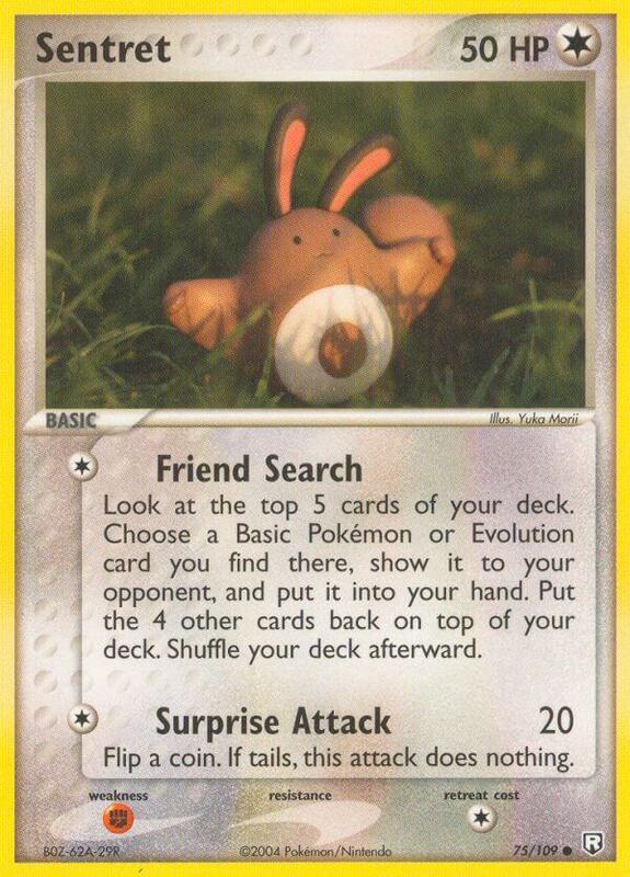 Sentret Pokemon card from Team Rocket Returns