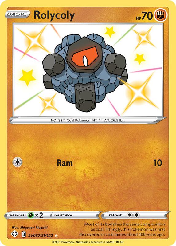 Rolycoly Pokemon card from Shining Fates: Shiny Vault