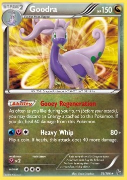 Goodra Pokemon card from Flashfire