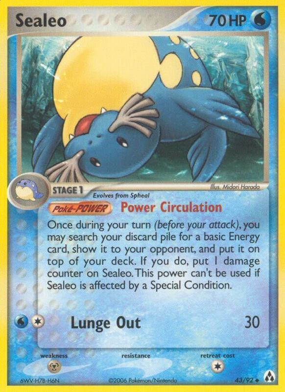 Sealeo Pokemon card from Legend Maker