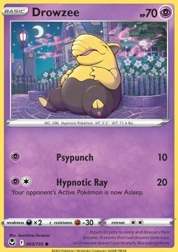 Drowzee Pokemon card from Silver Tempest