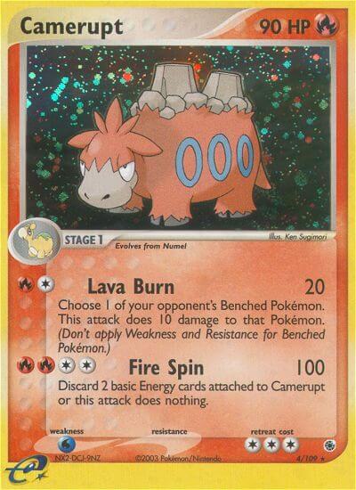 Camerupt Pokemon card from Ruby and Sapphire