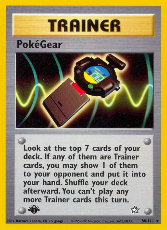 PokeGear Pokemon card from Neo Genesis