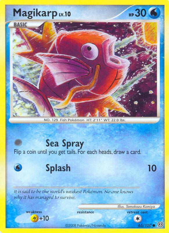 Magikarp Pokemon card from Stormfront