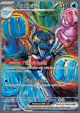 Palafin ex Pokemon card from Prismatic Evolutions