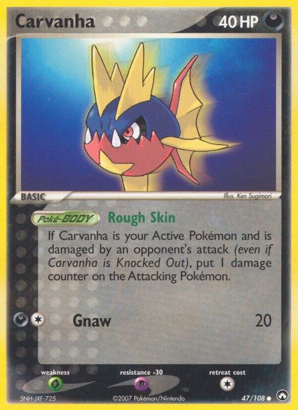 Carvanha Pokemon card from Power Keepers