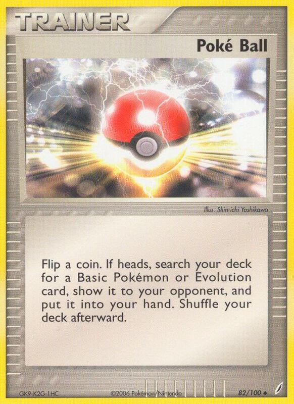 Poke Ball Pokemon card from Crystal Guardians