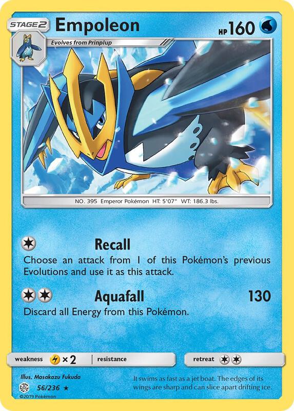 Empoleon Pokemon card from SM - Cosmic Eclipse
