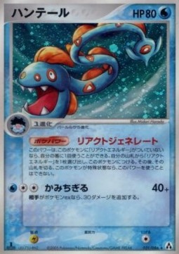Huntail Pokemon card from Mirage Forest