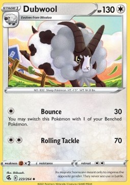 Dubwool Pokemon card from Fusion Strike