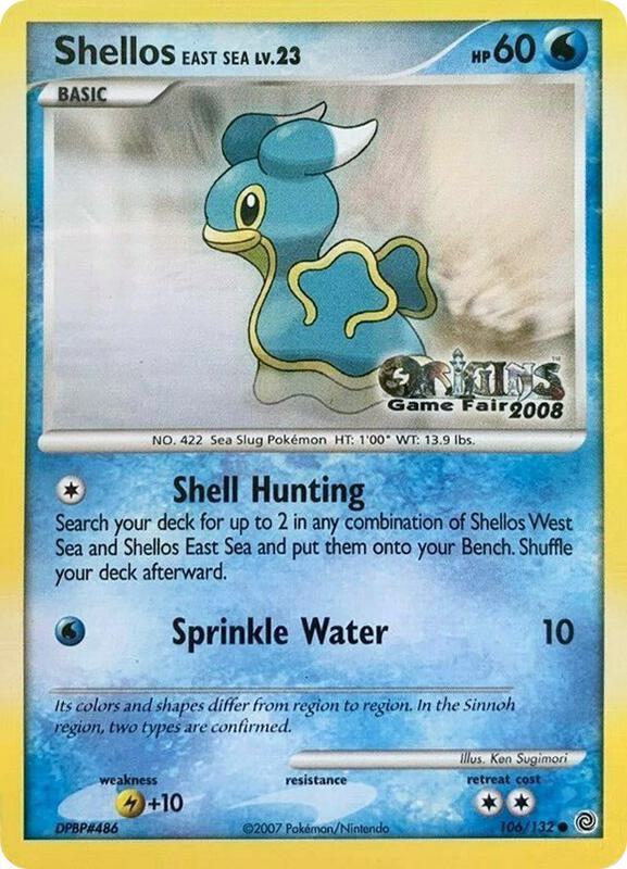 Shellos East Sea Pokemon card from Nintendo Promos