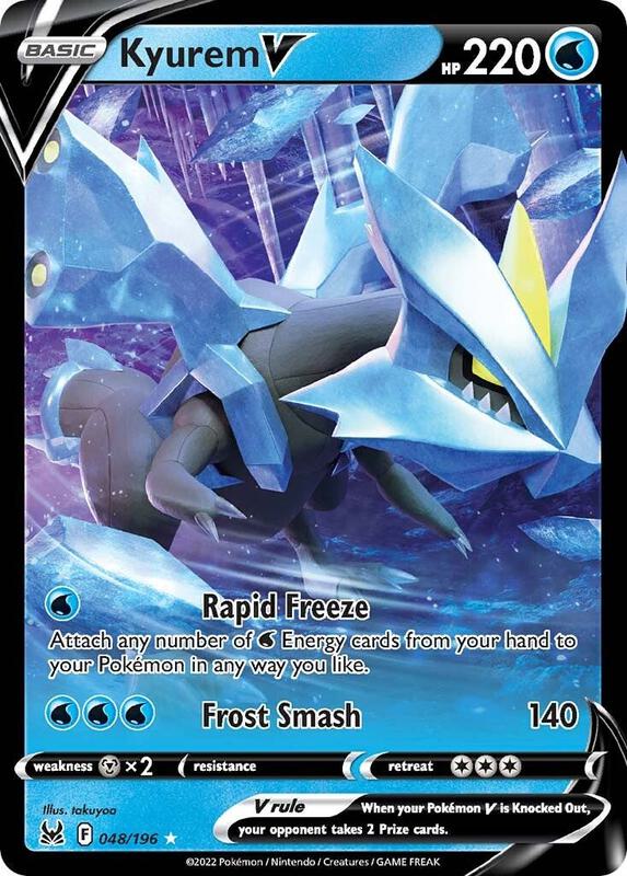 Kyurem V Pokemon card from SWSH11: Lost Origin