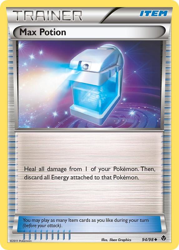Max Potion Pokemon card from Emerging Powers