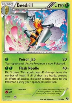 Beedrill Pokemon card from XY