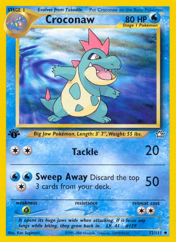 Croconaw (32) Pokemon card from Neo Genesis