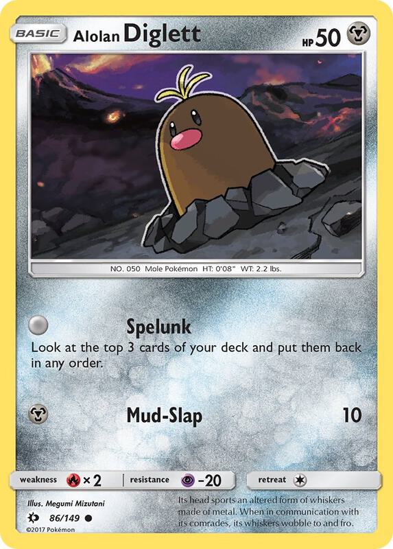 Alolan Diglett Pokemon card from SM Base Set