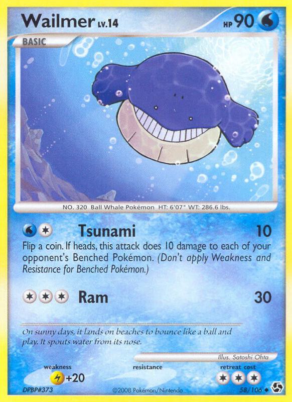 Wailmer Pokemon card from Great Encounters