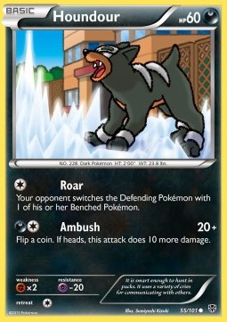 Houndour Pokemon card from Plasma Blast