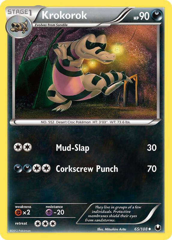 Krokorok Pokemon card from Dark Explorers