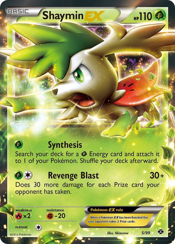Shaymin EX Pokemon card from Next Destinies