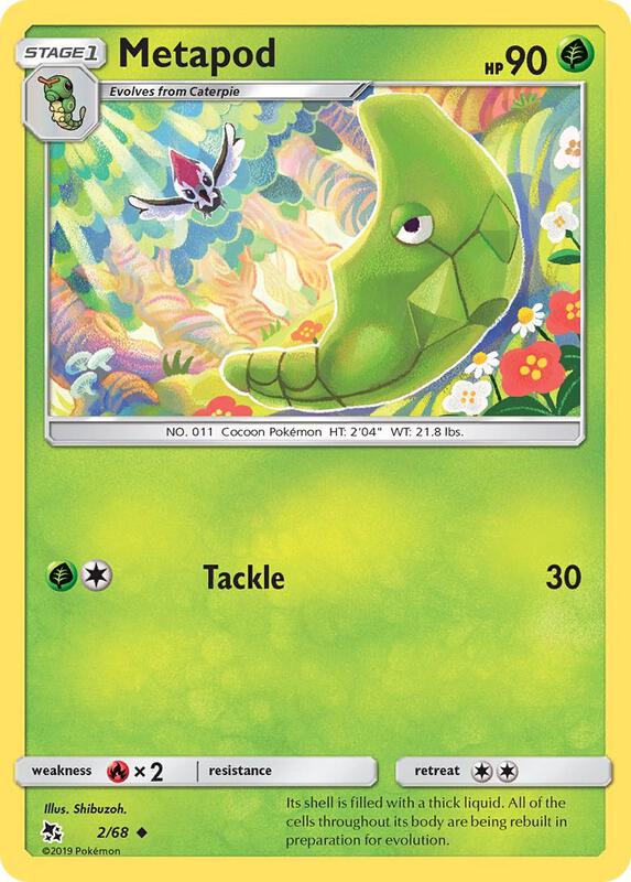 Metapod Pokemon card from Hidden Fates
