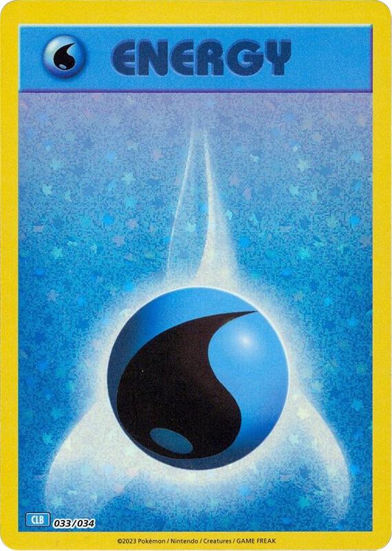 Basic Water Energy Pokemon card from Trading Card Game Classic