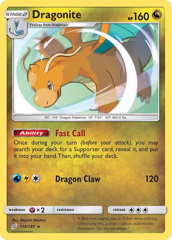 Dragonite Pokemon card from SM - Team Up