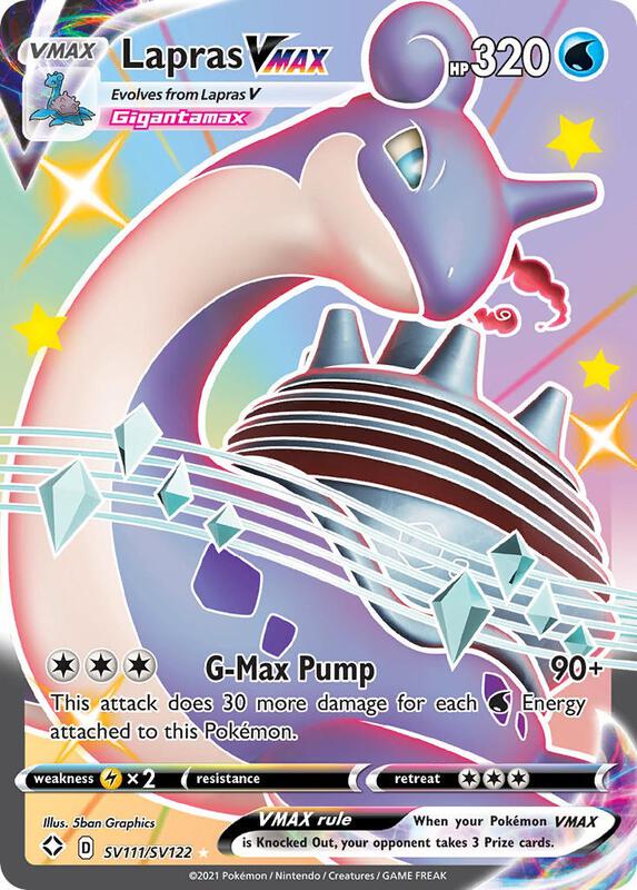 Lapras VMAX Pokemon card from Shining Fates: Shiny Vault