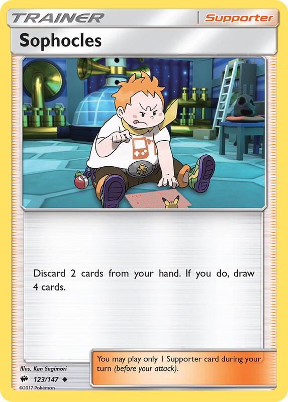 Sophocles Pokemon card from SM - Burning Shadows