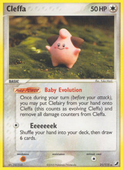 Cleffa Pokemon card from EX Unseen Forces