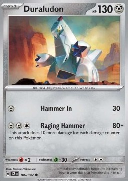 Duraludon Pokemon card from Stellar Crown
