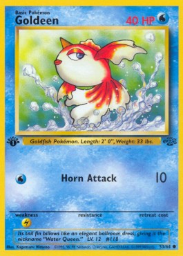 Goldeen Pokemon card from Jungle