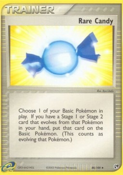 Rare Candy Pokemon card from EX Sandstorm