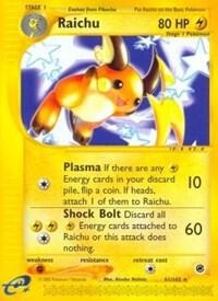 Raichu (61) Pokemon card from Expedition