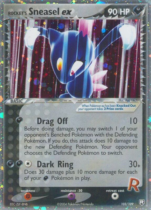 Rocket's Sneasel ex Pokemon card from Team Rocket Returns