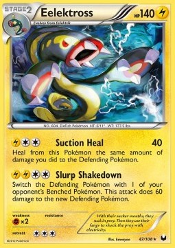 Eelektross Pokemon card from Dark Explorers