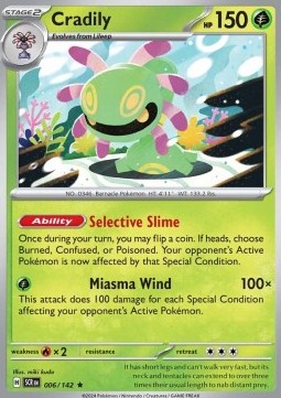Cradily Pokemon card from Stellar Crown