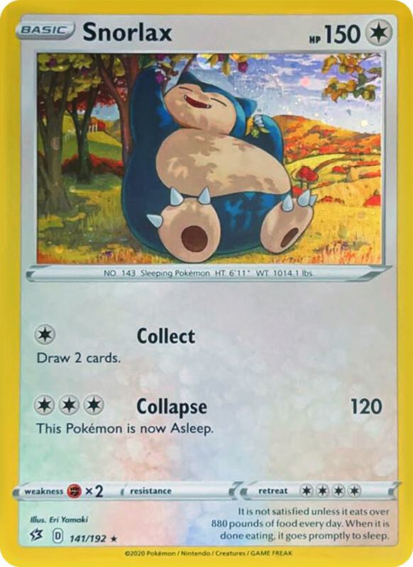 Snorlax Pokemon card from TCG: Tempest