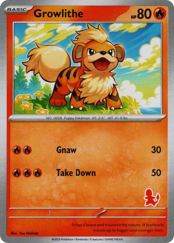 Growlithe Pokemon card from My First Battle
