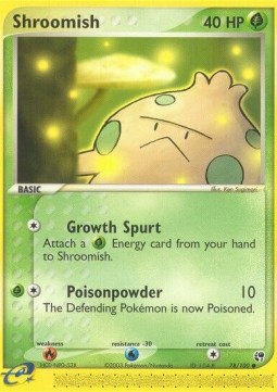 Shroomish Pokemon card from EX Sandstorm