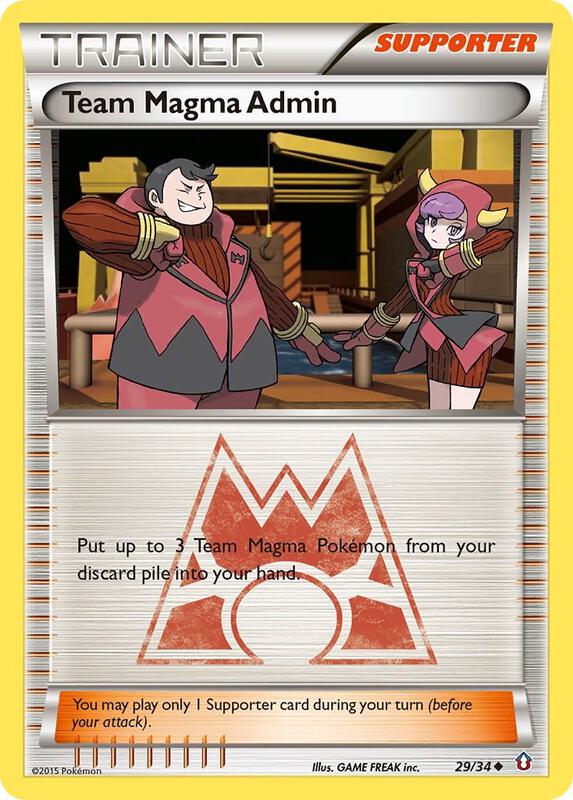 Team Magma Admin Pokemon card from Double Crisis