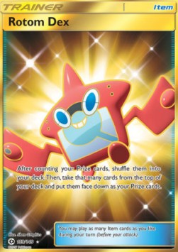Rotom Dex Pokemon card from Sun Moon