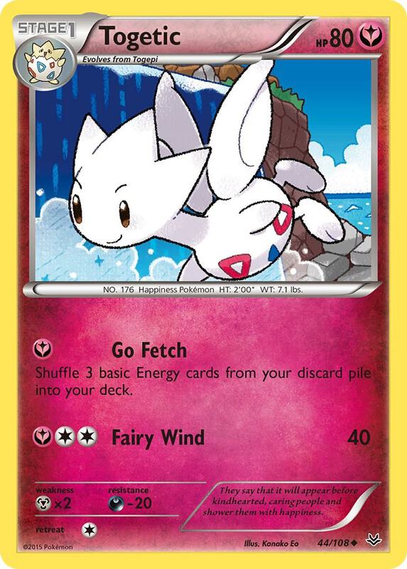 Togetic Pokemon card from XY - Roaring Skies