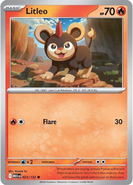 Litleo Pokemon card from ME01: Mega Evolution