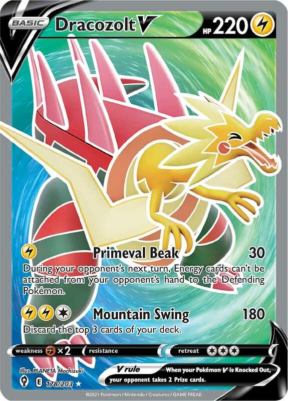 Dracozolt V (Full Art) Pokemon card from SWSH07: Evolving