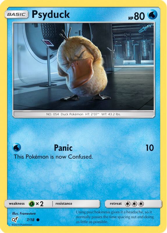 Psyduck (Holo Common) Pokemon card from Detective Pikachu