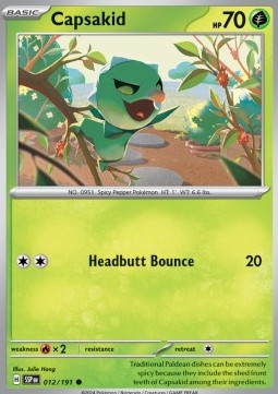 Capsakid Pokemon card from Surging Sparks