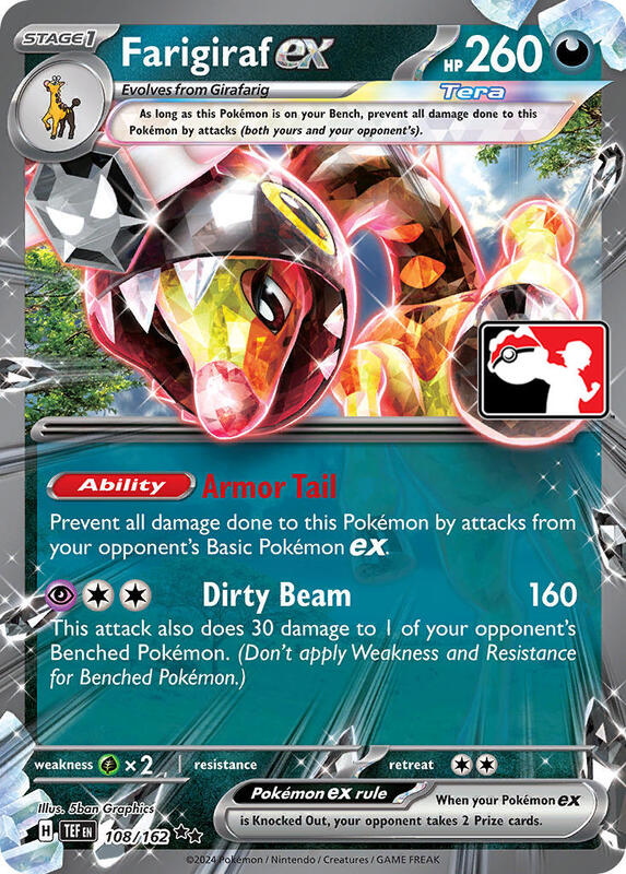 Farigiraf ex Pokemon card from Prize Pack Series Cards